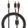 Nedis Audio провод 3.5 mm -> 2x RCA 2m Черный