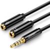 Ugreen 30620 Aux Vada Adaperis Spliteris 2x 3.5mm Ligzda (Audio & Mikrofons) uz 3.5mm Spraudnis 20cm