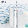 Braun Oral-B Pro 3 3500 White ReisE - Per 3 3000 elektriksā zobu birste