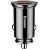 Baseus Circular Car Charger 2xUSB QC3.0 5A 30W (Black)