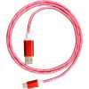 Platinet cable  USB - Lightning LED 1m, red (45738)