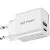 Wall Charger Blitzwolf BW-S20, USB, USB-C, 20W (white)