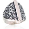 Серебряное кольцо #2101674(POx-Bk), Серебро	925°, оксид (покрытие), Размер: 17.5, 5.8 гр.