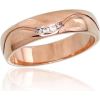Золотое обручальное кольцо #1100543(AU-R)_CZ (Толщина кольца 5mm), Красное золото	585°, Цирконы , Размер: 19, 4.73 гр.
