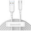 Baseus Simple Wisdom Data Cable Kit USB to Type-C 5A (2PCS/Set）1.5m White