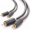 UGREEN AV104 2x RCA (Cinch) to 2x RCA (Cinch) Cable 1m (black)