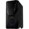 Inter-tech Chassis IT-3303 Hornet Gaming Tower, ATX, 1xUSB3.0, 2xUSB2.0, PSU optional, Window side panel, LED strips in the front , 120mm ARGB fan, Black