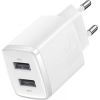 Baseus Compact Quick Charger, 2x USB, 10.5W (white)