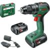 Bosch Akumulatora urbjmašīna-skrūvgriezis UniversalDrill 18V-60, (2x2.0Ah), 0-500 / 1.900 min.-1