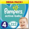 Pampers Autiņi Active Baby 4, 9-14 kg, 132 gab.