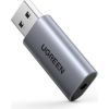 UGREEN CM383 USB to mini jack 3.5mm audio adapter (grey)