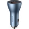 Baseus Golden Contactor Pro car charger, 2x USB-C, 1x USB, 65W (blue)