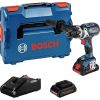 Bosch GSR 18V-110 C, 2x4.0Ah ProCORE18V, CoMo, GAL 18V-40 Akumulatora Skrūvgriezis/Urbjmašīna