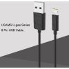 Usams U-GEE Универсальный силиконовый Apple Lightning (MD818ZM/A) USB Кабель данных и заряда 1m Черный