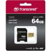 TRANSCEND 64GB microSDXC I Class 10 U3 V30 MLC with Adapter