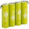 Goobay 4x AA (Mignon) - 2100 mAh, green - Solder tail (Z), Nickel-metal hydride battery (NiMH), 4.8 V