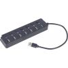 Gembird UHB-U3P1U2P6P-01 7-port USB hub (1 x USB 3.1 + 6 x USB 2.0) with switches, black