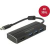 DeLOCK Adapter USB C 3.1 > 3x USB 3.0 A Hub + HDMI 4K