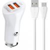 LDNIO C511Q 2USB Car charger + MicroUSB cable