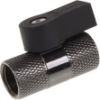 Alphacool 2-way ball valve, black nickel-plated - 17354