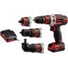 Einhell Cordless Drill TE-CD 12/1 3X-Li, 12V (red/black, Li-Ion battery 2Ah, angle attachment, eccentric attachment)