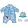 ZAPF Creation BABY born Deluxe Jeans Overall 43cm, doll accessories (one piece suit, hat and shoes)