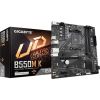 Gigabyte B550M K 1.0 M/B Processor family AMD, Processor socket AM4, DDR4 DIMM, Memory slots 4, Supported hard disk drive interfaces 	SATA, M.2, Number of SATA connectors 4, Chipset AMD B550, Micro ATX