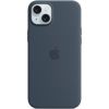 Apple iPhone 15 Plus Silicone Case with MagSafe Storm Blue