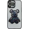 iLike iPhone 15 Pro Max Silicone Case Print Desire Bear Apple Black