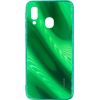 Evelatus Galaxy A40 Water Ripple Full Color Electroplating Tempered Glass Case Samsung Green