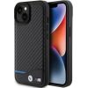 BMW PU Carbon Case Aizmugurējais Apvalks Priekš Apple iPhone 15 Plus