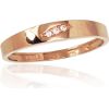Золотое кольцо #1100830(Au-R)_CZ, Красное Золото 585°, Цирконы, Размер: 17.5, 1.39 гр.