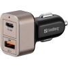 Sandberg 441-43 Car Charger 1xQC3.0+1xUSBC 24W