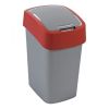 Curver Atkritumu spainis Flip Bin 10L sudraba/sarkans