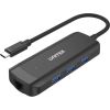 UNITEK ACTIVE HUB USB-C 3XUSB-A 5GBPS, RJ-45 GBIT