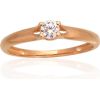Золотое кольцо #1100954(Au-R)_CZ, Красное Золото 585°, Цирконы, Размер: 16, 1.15 гр.