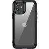 iLike iPhone 12 Space Case hard cover with a gel frame Apple Transparent Black