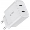 Tech-Protect charger C20W 2xUSB-C, white