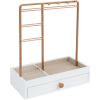 Jewelry stand LARA, with a drawer, white