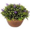 Artificial flower GREENLAND in pot, blue blossoms