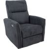 Recline armchair LINUX electric, dark grey