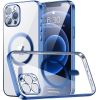Fusion MagSafe Electroplate silikona aizsargapvalks Apple iPhone 15 Pro Max zils