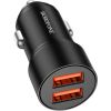 Car charger Borofone BZ19B 2xUSB-A QC3.0 36W black