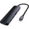 Aдаптер Devia Leopard Type-C к USB3.0 * 3 + PD + кардридер 5 в 1 HUB цвет серый