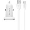 Car charger Borofone BZ12 USB + Type-C (2.4A) white