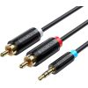 3.5mm Male to 2x Male RCA Cable 2m Vention BCLBH Black