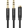 2x 3.5mm Audio Cable 0.3m Vention BBUBY Black