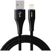 USB to Lightning cable Vipfan A01, 3A, 1.2m, braided (black).