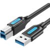 USB 3.0 A to B cable Vention COOBF 1m Black PVC