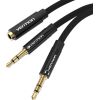 Cable mini jack 3.5 mm (female) to 2x mini jack 3.5 mm (male) Vention BBLBAB 0.6m (black)